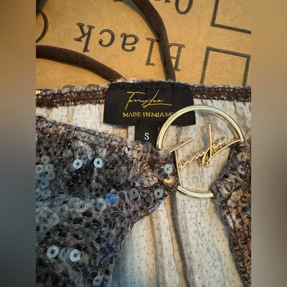 Terry Lee MIRANDA 3 PIECE SWIM in Leopard Brown made in Miami - Picture 7 of 9